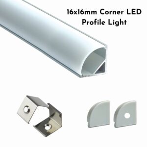 16x16 mm corner led profile