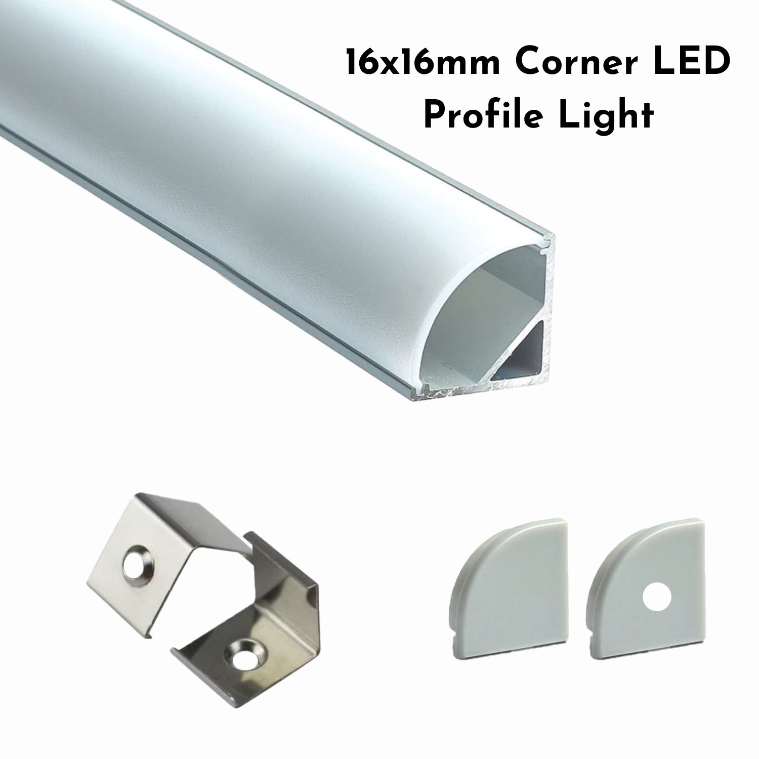 16x16 mm corner led profile